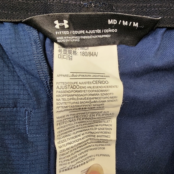 Under Armor Men's Navy Blue Jogger Zip Pockets Pants Drawstring Closure, sz MD - Picture 2 of 10